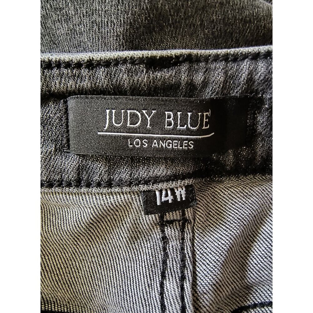 Judy Blue Boyfriend Fit Jeans Women 14 Washed Black Stretch Denim 31x27 - Picture 3 of 5